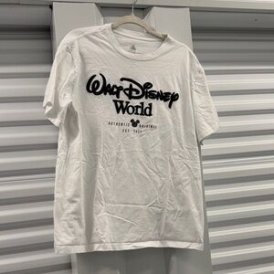 Disney White T-Shirt with Black Logo